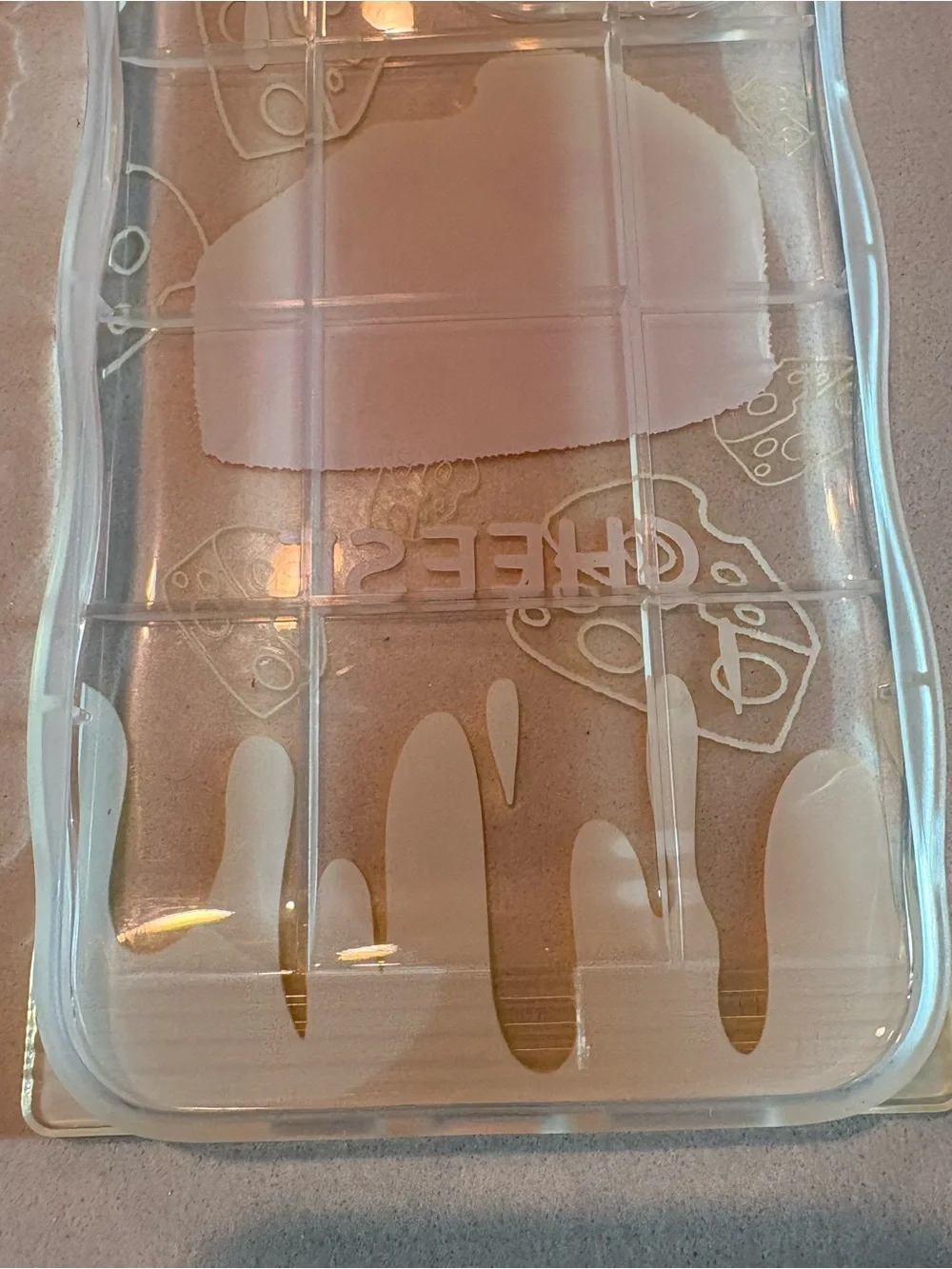 Clear iPhone 13 Pro Max Case with Yellow Cheese Graphic